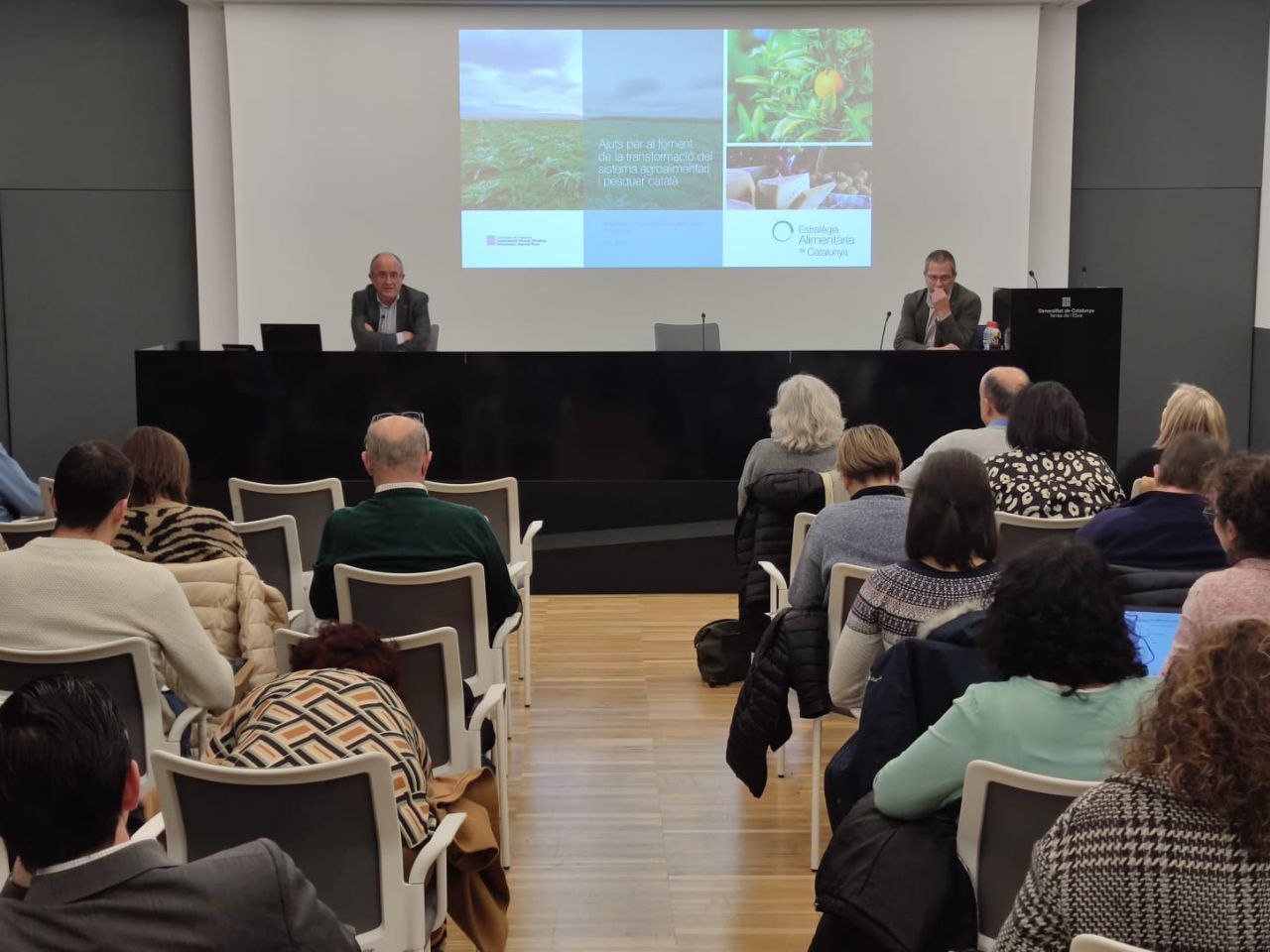 Un moment de la presentació de les noves línies d'ajuts de l'Estratègia alimentària a Tortosa