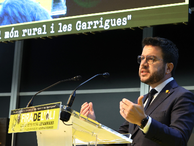 El president intervé en l'acte d'inauguració. Autor: Rubén Moreno