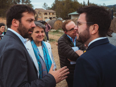 El president amb el director de l'Agència de Residus de Catalunya