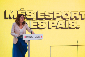 La consellera Vilagrà a l'acte "Més esport, més país" (foto: Arnau Carbonell)