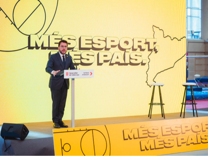 El president Aragonès a l'acte "Més esport, més país"