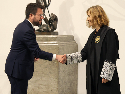 El president amb Maria Jesús Larios (foto: Rubén Moreno)