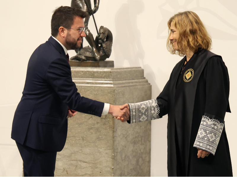 El president amb Maria Jesús Larios (foto: Rubén Moreno)