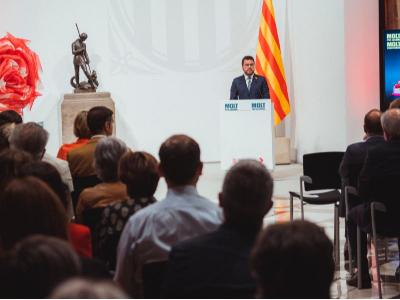 El president Aragonès al "Pròleg de Sant Jordi"