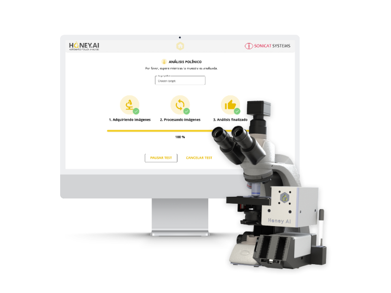 L'empresa catalana Sonicat Systems desenvolupa un microscopi digital amb intel·ligència artificial que analitza la mel