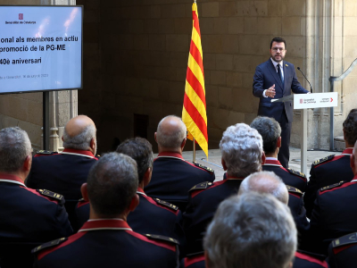 Imagen del artículo President Aragonès: Al llarg d'aquests 40 anys, els Mossos d'Esquadra han contribuït de forma decisiva al progrés de la societat catalana