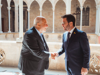 El president, amb Joseph E. Stiglitz (autor: Arnau Carbonell)