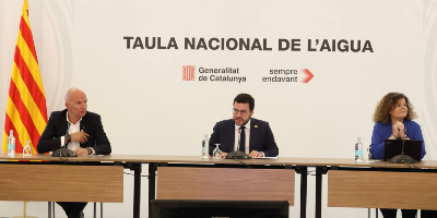 El president i el conseller en l'acte de constitució de la Taula. Fotografia: Rubén Moreno