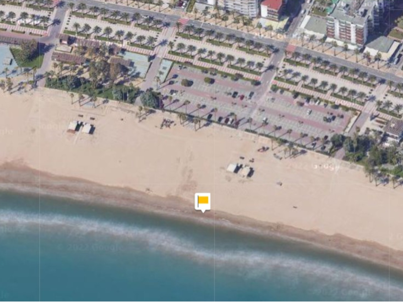 Imatge del visor de platges de Protecció Civil de la Generalitat