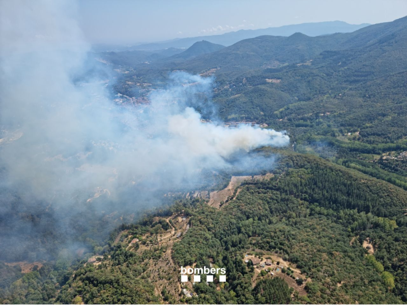 Imatge de l'incendi d'Arbúcies, 25/08/2023