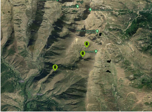 Captura d'imatge d'ordinador amb el bestiar amb dispositius de geolocalització