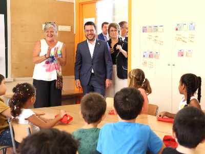 El president ha visitat l'escola Mercè Rodoreda de Barcelona