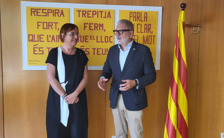 Trobada institucional de Montse Bergés i Fèlix Larrosa