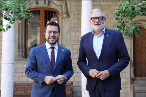 Imagen del artículo El president de la Generalitat i l'alcalde de Lleida han celebrat la primera reunió institucional al Palau
