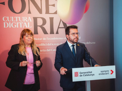 El president i la consellera, durant la presentació del nou projecte (autor: Arnau Carbonell)