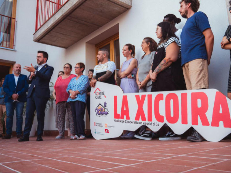 El president Aragonès a la Xicoira (Foto: Arnau Carbonell)