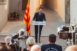 El president Aragonès a Masquefa (foto: Arnau Carbonell)