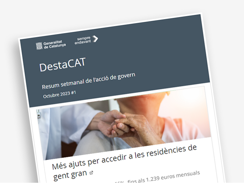 Imagen del artículo El Butlletí del Govern es renova: es dirà DestaCAT i serà setmanal