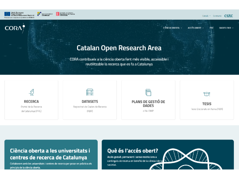 Imagen del artículo Neix un nou espai web per centralitzar i promoure la ciència oberta al sistema català de recerca i universitat