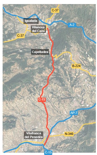 Imagen del artículo En servei un nou tram de 2+1 a l'Eix Diagonal, entre la variant de Vilafranca del Penedès i Cabrera d'Anoia