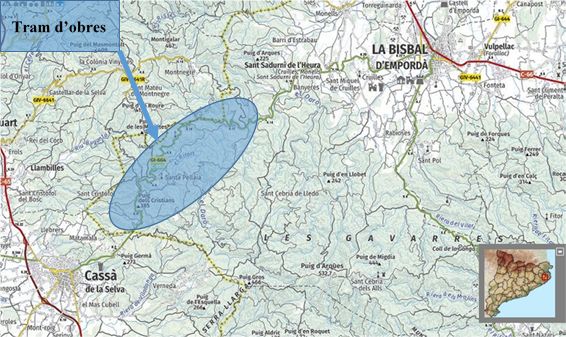 Imagen del artículo El Departament de Territori realitza les obres de retirada d'arrels i reparació del ferm a la carretera GI-664 entre Cassà de la Selva i Sant Sadurní de l'Heura