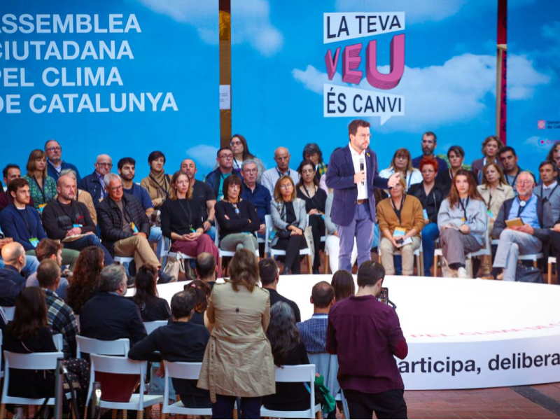 El president Aragonès a l'Assemblea Ciutadana pel Clima de Catalunya (foto: Jordi Bedmar)
