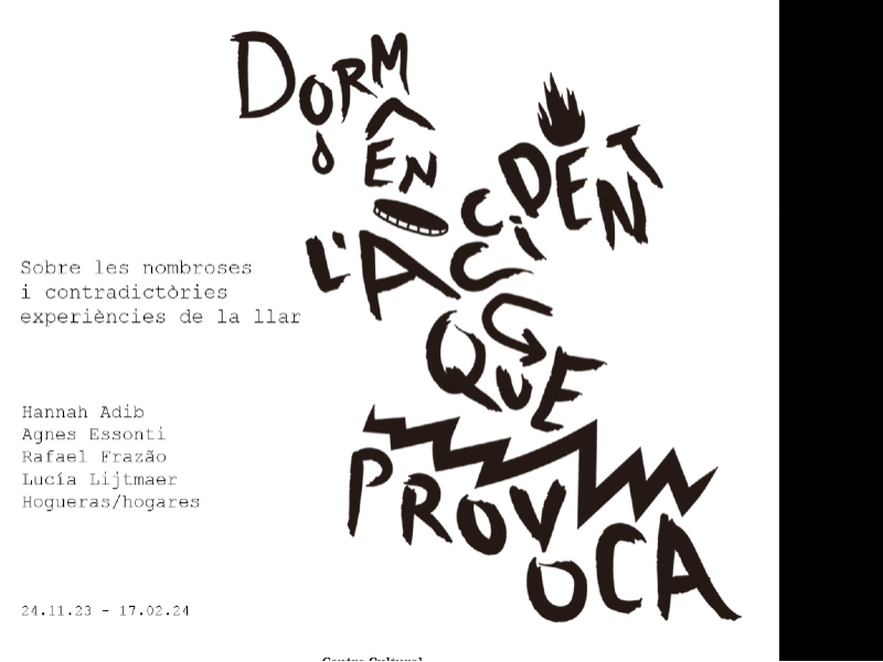 Imagen del artículo El Centre Cultural-Llibreria Blanquerna inaugura l'exposició 'Dorm en l'accident que provoca'