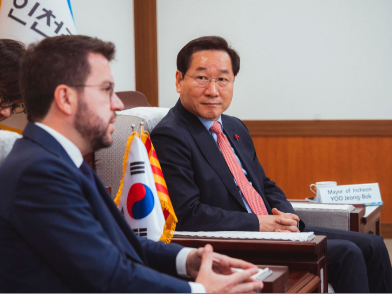 Imagen del artículo El president Aragonès anuncia que s'obriran vies de treball en la gestió d'emergències i catàstrofes amb la tercera ciutat més gran de la República de Corea