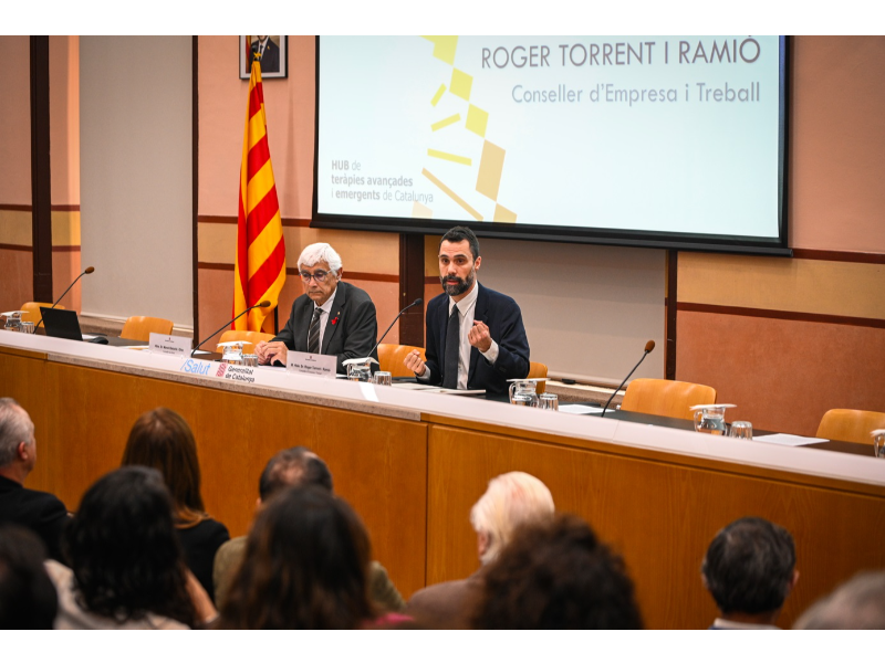 Imagen del artículo El Govern presenta el Hub de Teràpies Avançades i Emergents per posicionar Catalunya com un dels líders europeus del sector