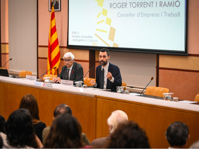 El Govern presenta el Hub de Teràpies Avançades i Emergents per posicionar Catalunya com un dels líders europeus del sector