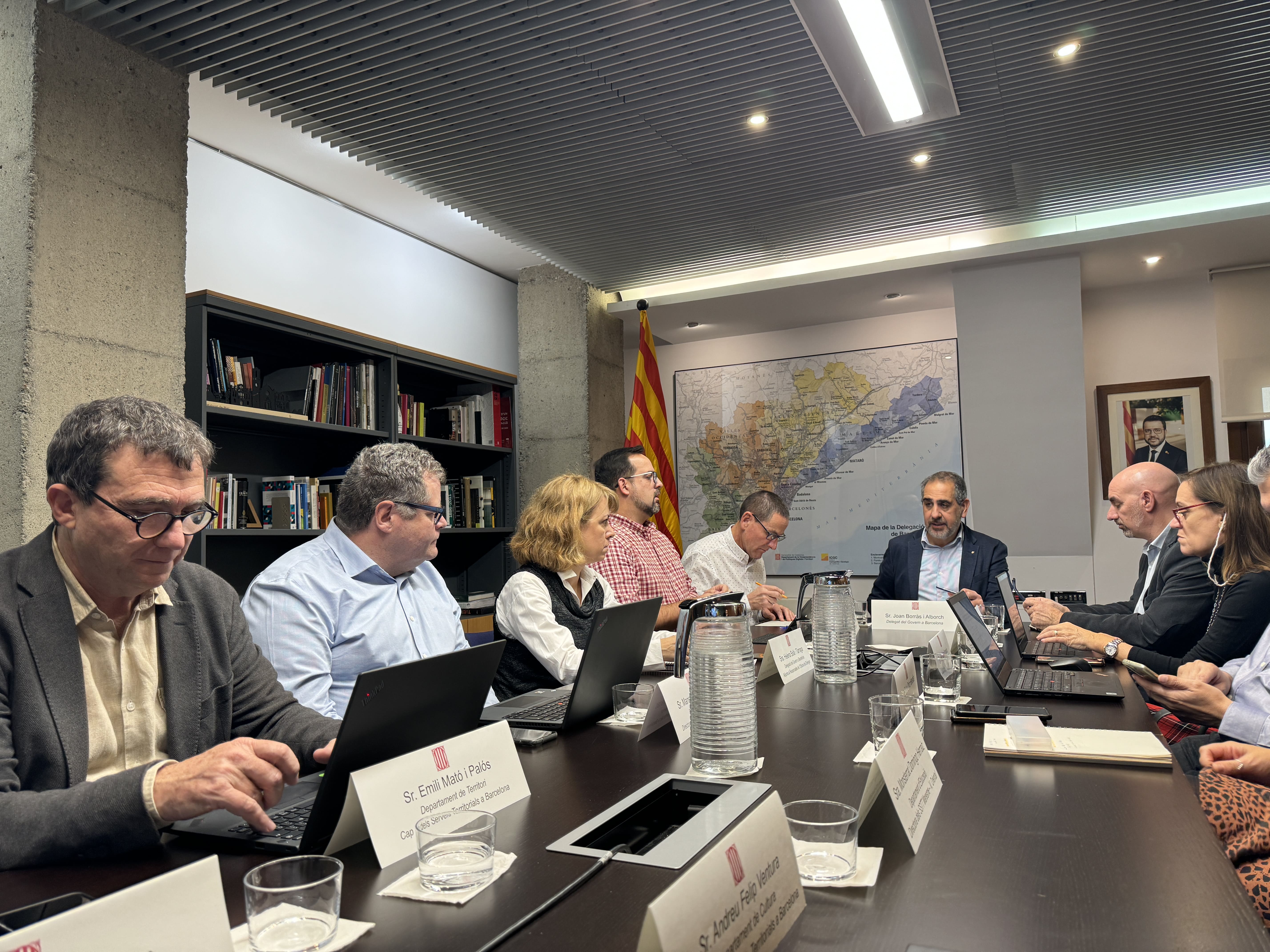 Reunió del Consell de Direcció de l'Administració Territorial de la Delegació del Govern a Barcelona a la seu de la Delegació, el dimarts 12 de desembre.