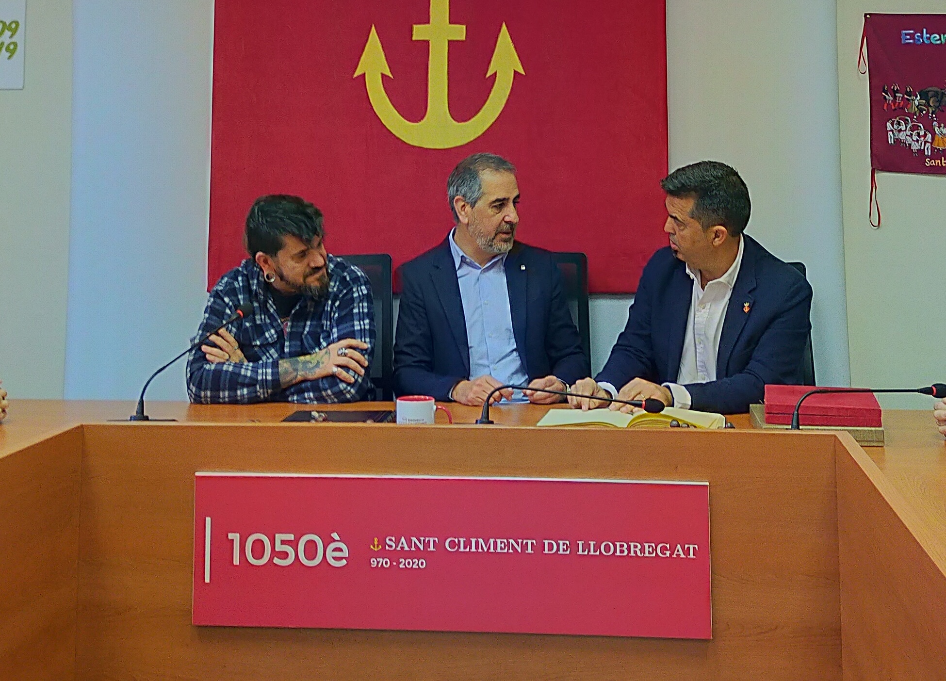 El delegat Joan Borràs es reuneix amb l’equip de govern de Sant Climent de Llobregat.