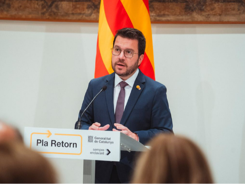 El president Aragonès i la consellera Serret han presentat la primera estratègia del Govern per als residents catalans a l'exterior.