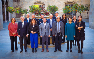 El president, Vilagrà i Nadal amb els membres del CORICAT. Fotografia: Jordi Bedmar