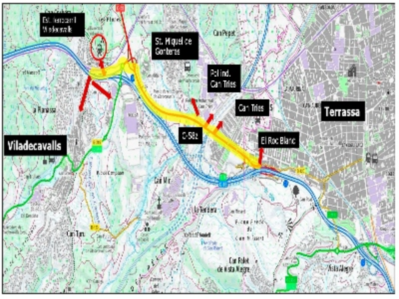 Imagen del artículo Territori licita les obres d'un itinerari per a vianants i ciclistes entre Viladecavalls i Terrassa