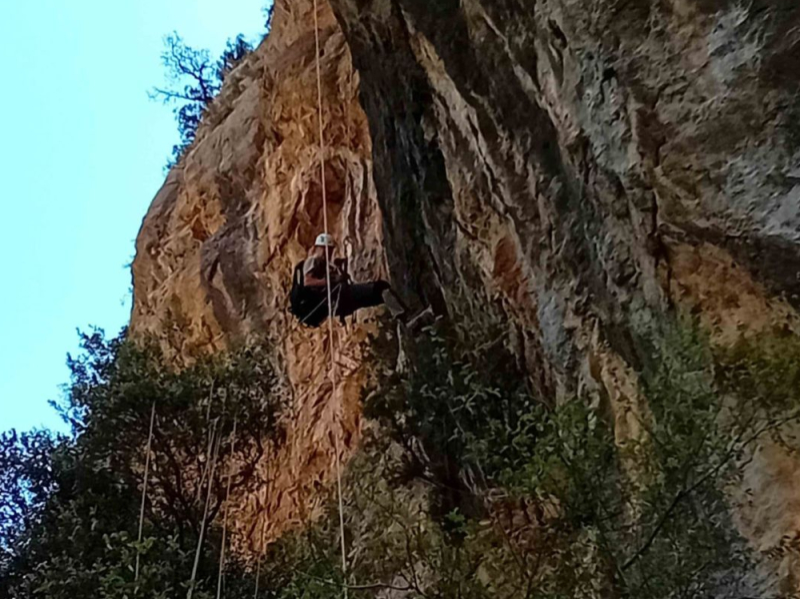 Agents Rurals han identificat un nou niu de trencalòs entre 3 vies d¿escalada no autoritzades dins l¿Espai d¿Interès Nacional Collegats-Queralt i Reserva Nacional de Caça de Boumort.