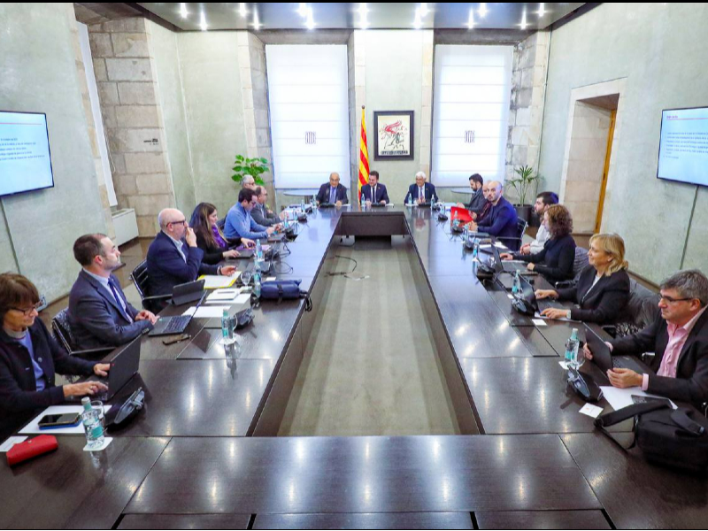 El president Aragonès encapçala el Ple de la Comissió Interdepartamental de Recerca i Innovació (CIRI). 
