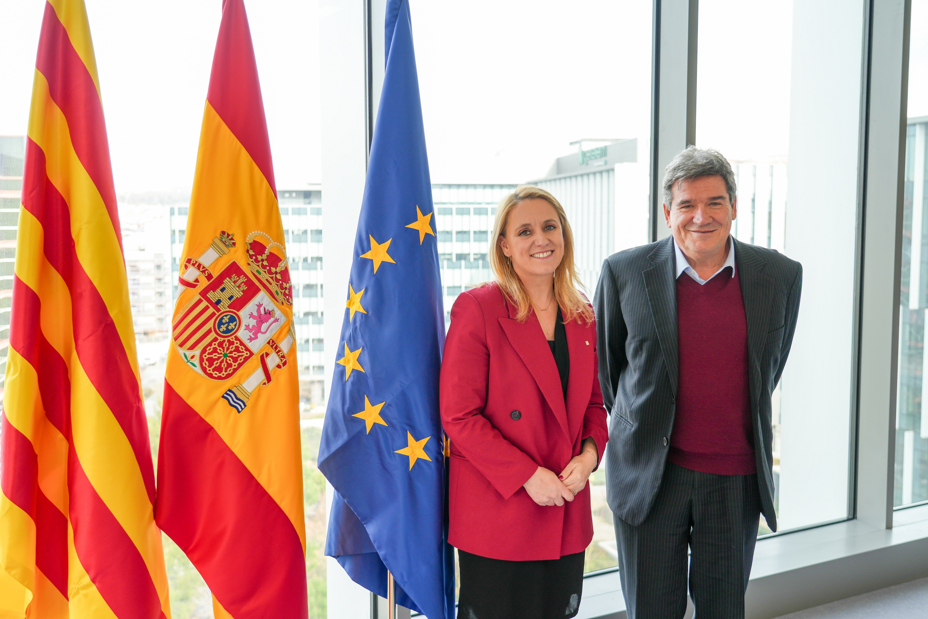 La consellera Mas Guix, i el ministre de Transició Digital i Funció Pública, José Luis Escrivá