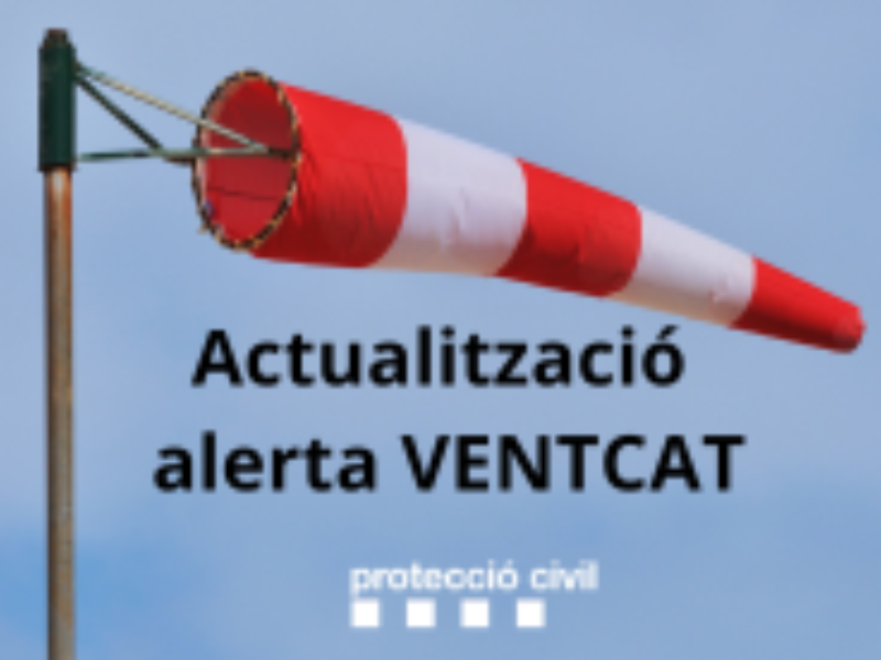 Actualització alerta VENTCAT