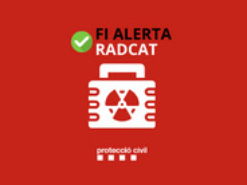 Imagen del artículo Protecció Civil desactiva els plans d'emergències AEROCAT i RADCAT un cop confirmat que no hi ha afectació al material radioactiu