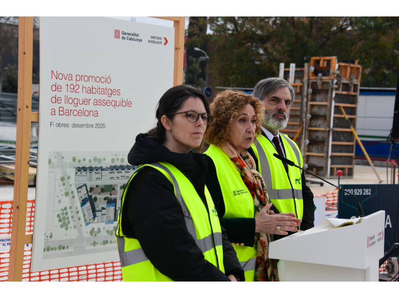 Imagen del artículo El Govern adquireix una promoció de 192 habitatges en construcció a Barcelona per destinar-la a lloguer assequible