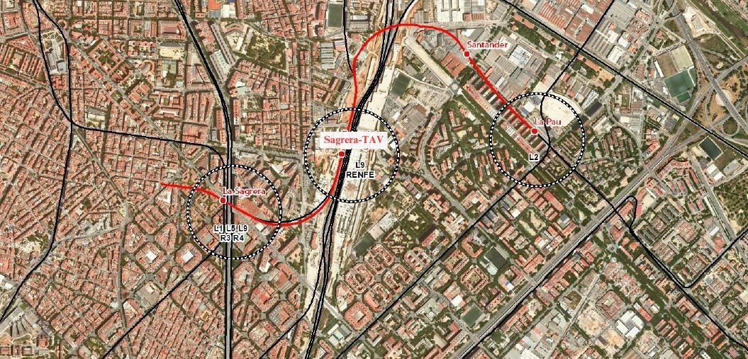 Imagen del artículo Territori licita la redacció del projecte constructiu del perllongament de l'L4 de metro entre la Pau i la Sagrera
