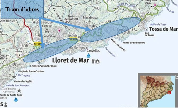 Imagen del artículo Comencen les obres d'apedaçat i millora superficial del ferm a la carretera GI-682 entre Lloret de Mar i Tossa