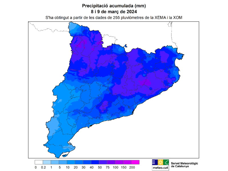 Imagen del artículo L'episodi de precipitació general deixa prop de 100 mm en dos dies al massís del Montseny