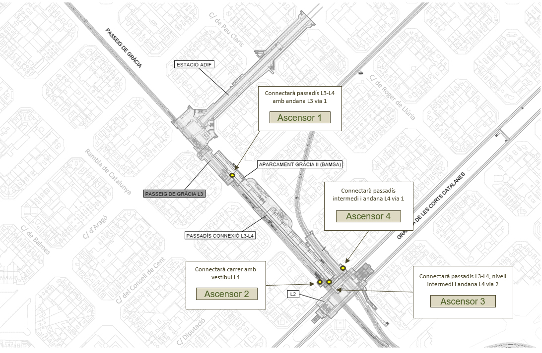 accessibilitat metro passeig Gràcia accessibilitat metro passeig Gràcia