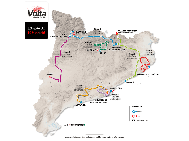 Imagen del artículo Afectacions viàries i mesures especials amb motiu de la 103a edició de la Volta Ciclista a Catalunya