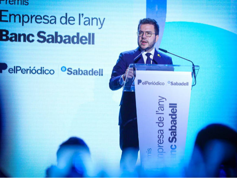 El president de la Generalitat, Pere Aragonès i Garcia, ha assistit a la Gala de l'Empresa de l'Any.