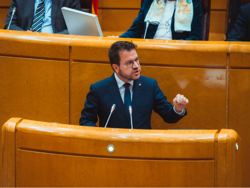 Imagen del artículo President Aragonès al Senat: Soc aquí per defensar l'amnistia i per defensar que votar mai pot ser un delicte
