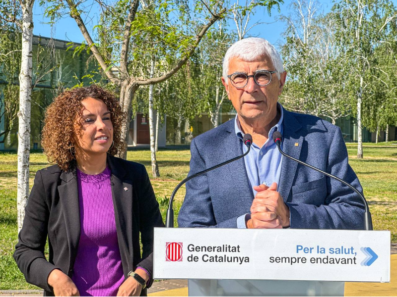 El conseller, Manel Balcells, i la delegada del Govern a Girona, Laia Cañigueral.