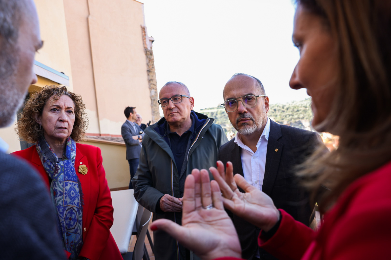 El conseller Campuzano i la consellera Capella durant la visita a Manresa.